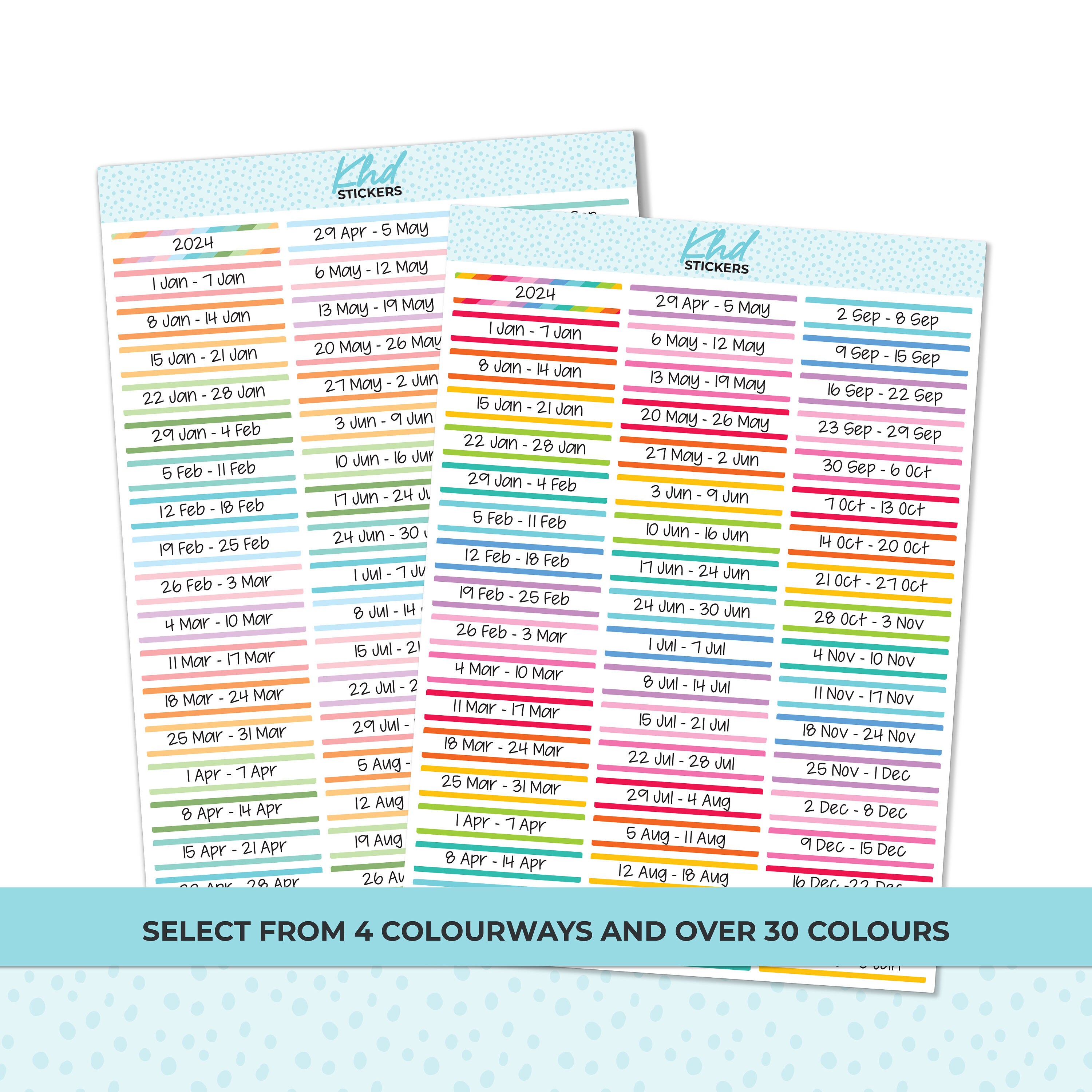 Functional Planner Stickers - 2024 Monthly Calendar Labels – THE PLANNER  SPOT