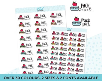 Pack Lunch Stickers, Planner Stickers, Removable