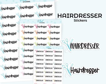 Hairdresser Planner Stickers, 3 Sizes, Removable