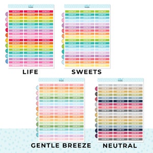 14 Sizes, Custom Header Stickers, Planner Stickers, Removable image 4