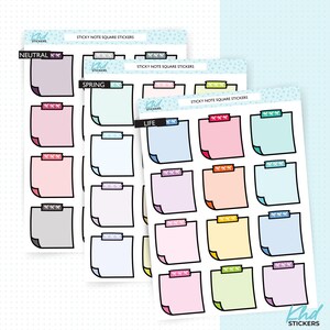 Haftnotiz Quadrate Aufkleber, Planer Aufkleber, wieder ablösbares Vinyl