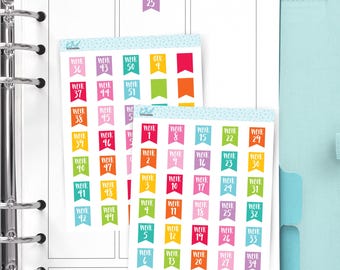 Weeks of The Year Stickers, Planner Stickers, Removable