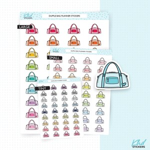Stickers pour agendas pour sacs de voyage, trois tailles, y compris une minuscule, amovibles