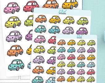 Cute Car Planner Stickers Planner Stickers, Premium Removable Stickers