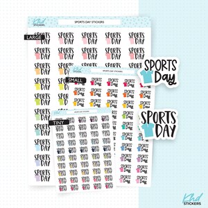 Stickers sportifs pour agenda, 3 tailles, y compris le petit format, amovibles