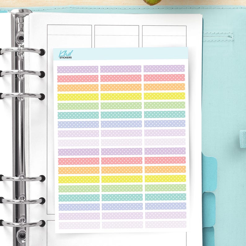 Divider Stickers - Polka Dot Borders and Dividers for 1.5