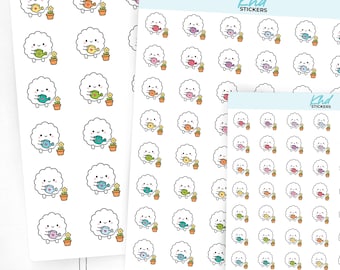 Scallop Watering the Garden Planner Stickers