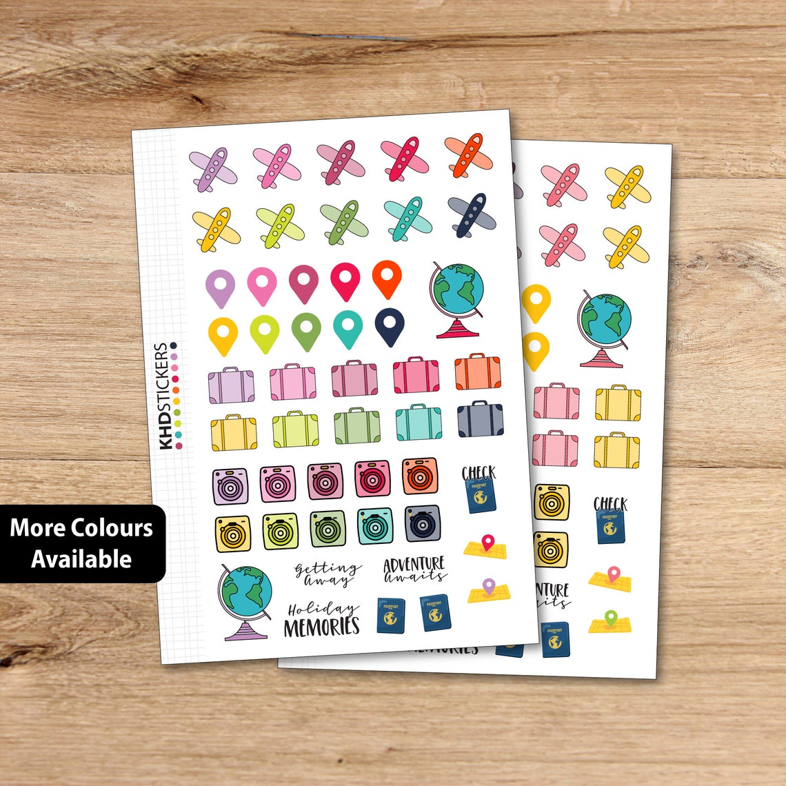 travel sticker kit planner