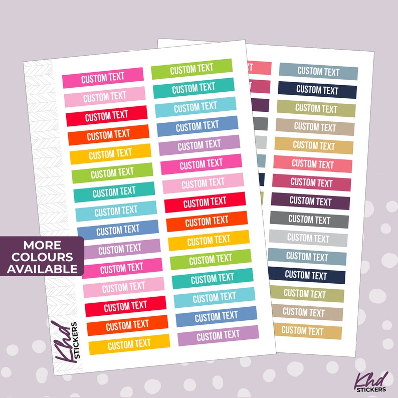 11 Sizes, Custom Header Stickers, Planner Stickers, Removable 