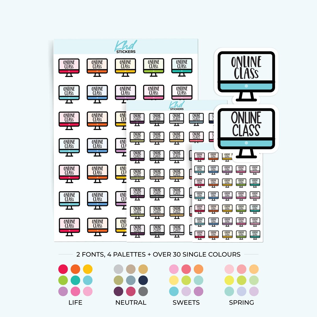 Smart Class Sticker Online Class Planner Stickers, 3 Sizes, Removable - Etsy