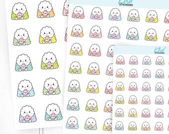 Feeling Unwell Scallop Planner Stickers