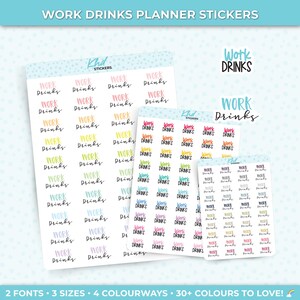 Planificateur de boissons adhésives Work Drinks, amovibles en trois tailles