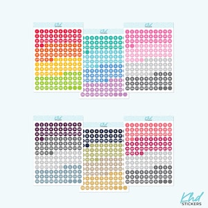 Stickers met stippen, kalenderstickers, verwijderbaar