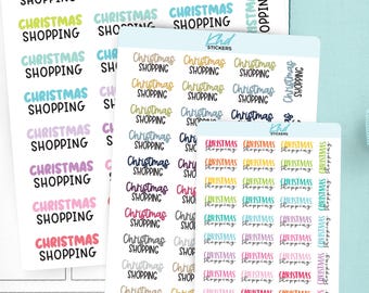 Christmas Shopping Planner Stickers, 3 Sizes with Tiny, Small, and Large, Removable