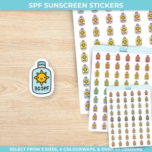 Stickers écran solaire SPF, trois tailles, y compris une petite, amovible
