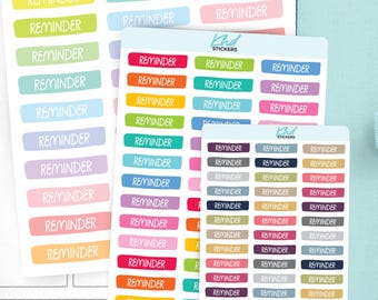 Reminder Planner Stickers, 3 Sizes with Tiny, Small, and Large, Removable