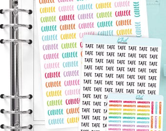 College, TAFE & University Planner Stickers