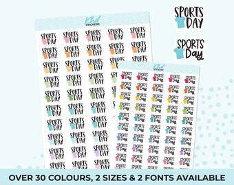 Sports Day Stickers, Planner Stickers, Removable