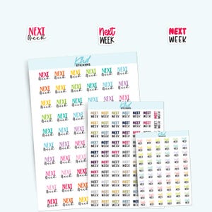 Next Week Planner Stickers, 3 Sizes with Tiny, Small, and Large, Removable-KHDStickers-