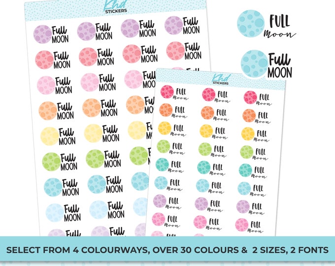 Full Moon Circle Stickers, Gold Moon, Pack of 10, for Stationary - Etsy