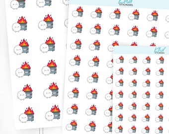 Scallop Dumpster Fire Planner Stickers