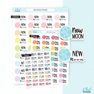 Stickers de l'agenda Nouvelle lune, amovibles en trois tailles