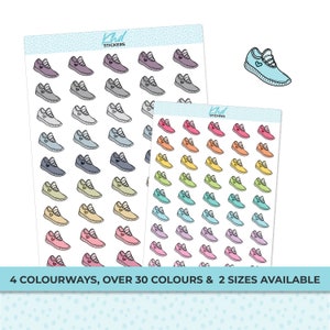 Sneakers Running Shoes Icon Stickers, Planner Stickers, Removable image 1