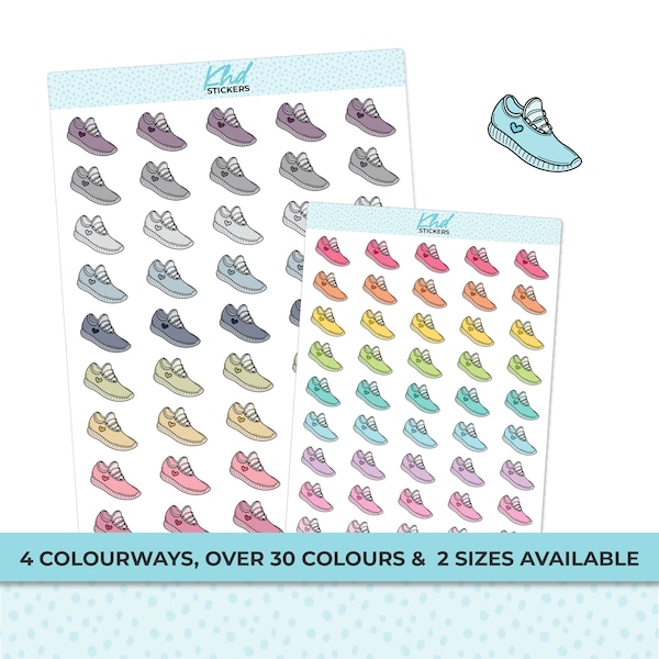 Sneakers Running Shoes Icon Stickers, Planner Stickers, Removable