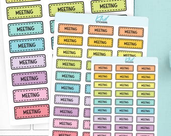 Meeting Headers – Pastel Planner Stickers , Planner Stickers
