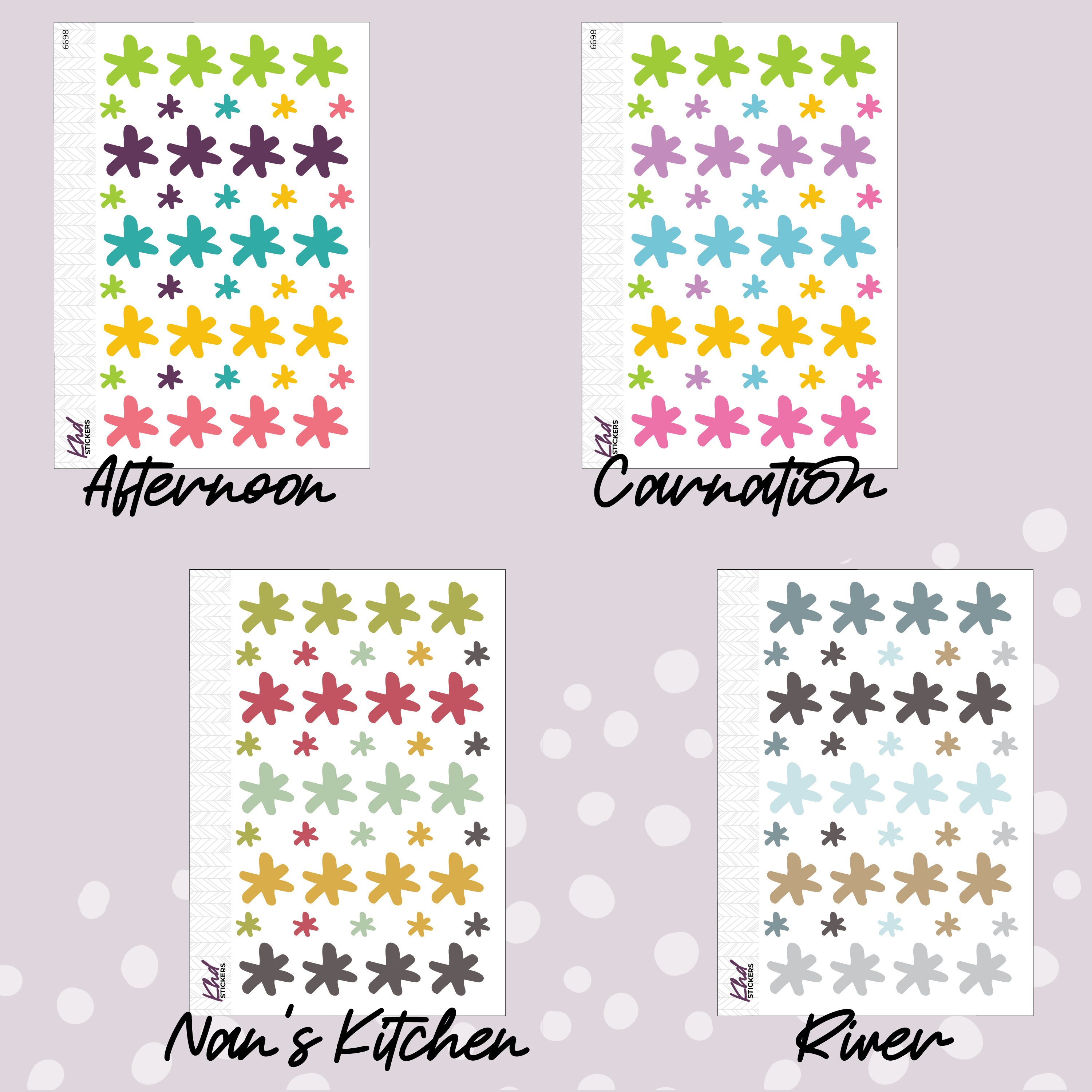 Asterisk Stars Stickers Planner Stickers Removable | Etsy