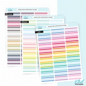 Schattierte Ereignis-Aufkleber, Planer-Aufkleber, entfernbares Vinyl