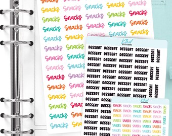 Snacks & Dessert Planner Stickers