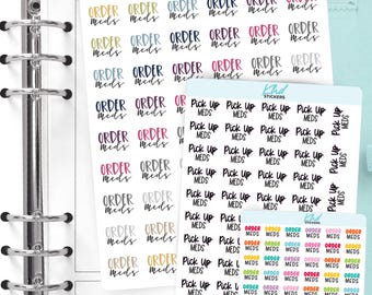 Order Meds & Pick Up Meds Planner Stickers
