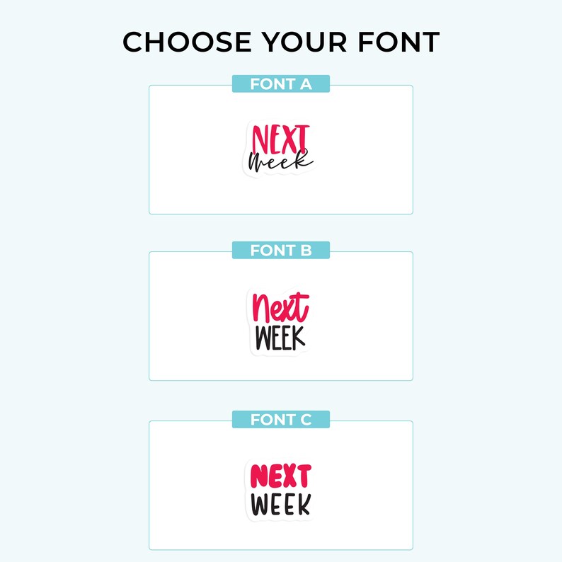 Next Week Planner Stickers, 3 Sizes with Tiny, Small, and Large, Removable-KHDStickers-