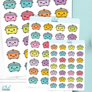 Cute Cooking Pot Planner Stickers Planner Stickers, Premium Removable Stickers