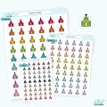 Church Icon Planner Stickers, Three Sizes including tiny, Removable product logo