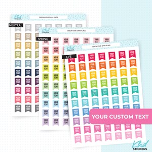 Ontwerp je eigen vlagstickers, plannerstickers, verwijderbaar