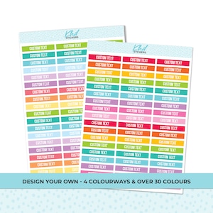 14 Sizes, Custom Header Stickers, Planner Stickers, Removable image 1