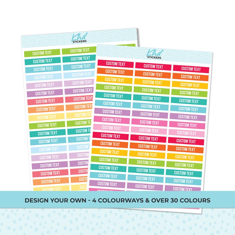 14 Sizes, Custom Header Stickers, Planner Stickers, Removable image 1