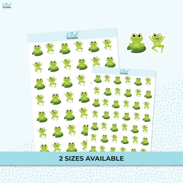 Frog Planner Stickers, Removable