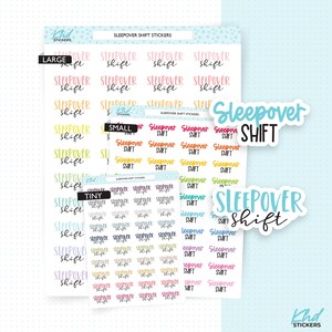Stickers pyjama Shift, trois tailles, dont une minuscule, amovibles