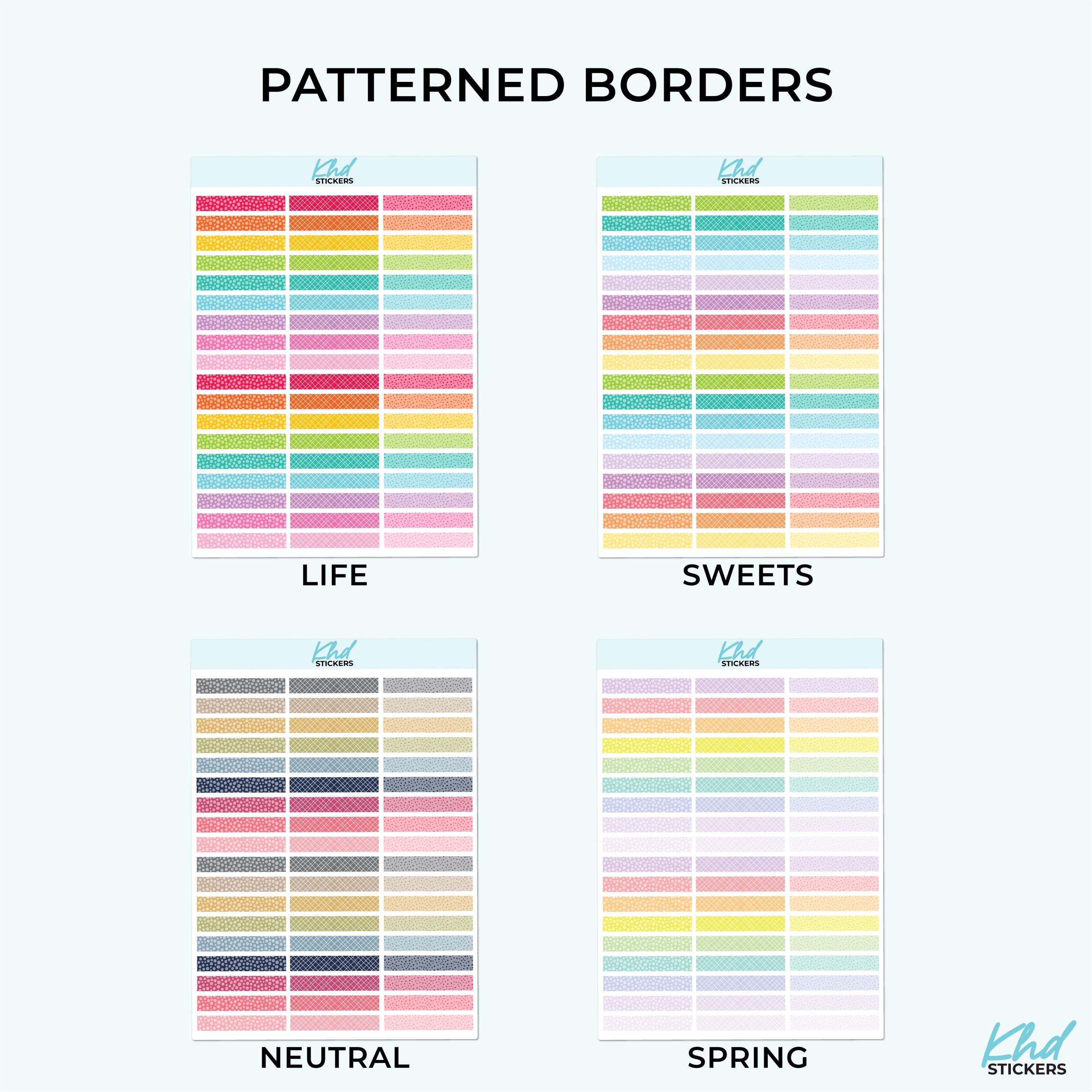 Sticker Deviders Divider Stickers - Fun Patterns Borders and Dividers for 1.5