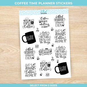 Stickers pour agenda Coffee Time, amovibles, s'adapte à tous les agendas