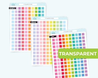 Clear Planner Stickers: Transparent 6mm Square Vinyl
