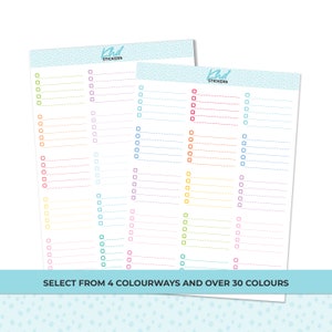 Checkbox List half-box size Stickers, Planner Stickers