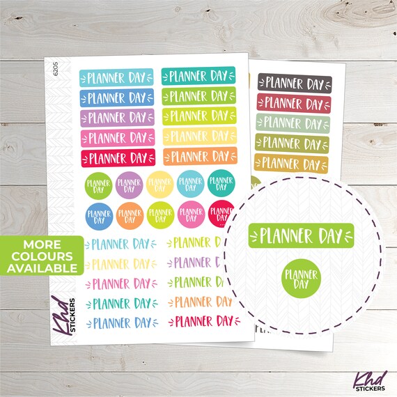 Planner Day Stickers Planner Stickers Removable Etsy