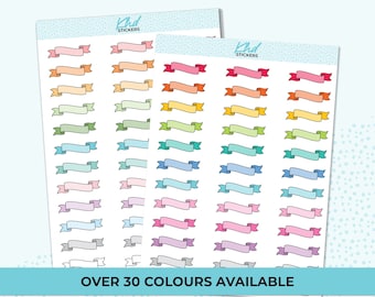 Ribbon Banner Planner Stickers