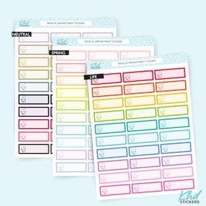 Medical Appointment Stickers, Planner Stickers