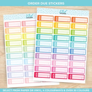 Bestellen Sie Fällig Sticker, Planer Sticker