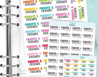 Parents & Friends and Parents and Citizens Planner Stickers